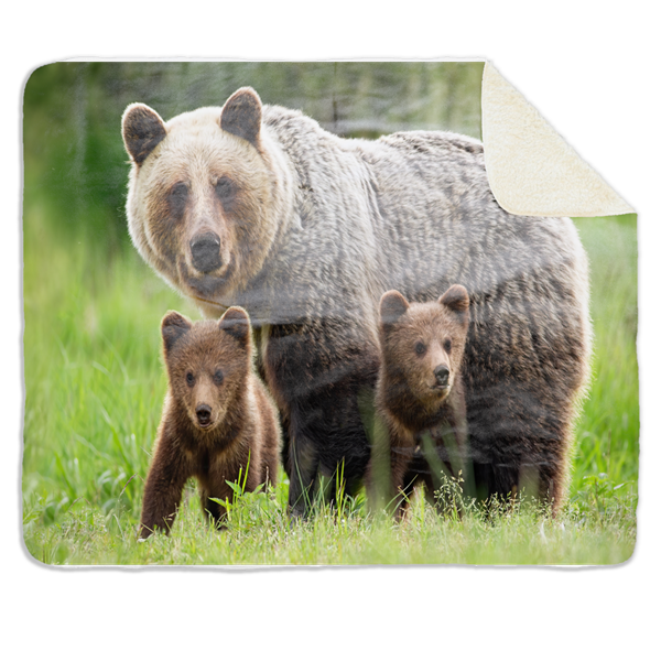 Fleecedeken Beren, Materiaal: Sherpa, Polyester Afmetingen: 147x97cm