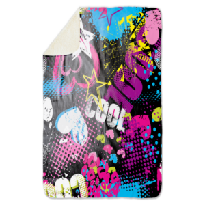 Fleecedeken Cool Girl, FD2023004, 96x146cm, Polyester Sherpa