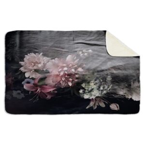 Fleecedeken Bloemen, FD2023102, 96x146cm, Polyester Sherpa, deken met print