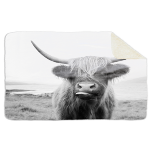 Fleecedeken Dieren Hooglander, FD2023201, Plaid, 96x146cm, Polyester Sherpa