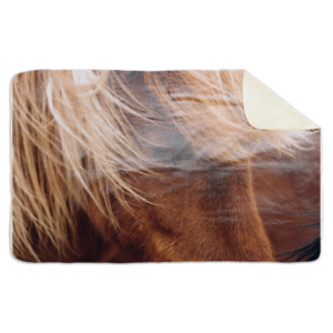 Fleecedeken Pony, 96x146cm, Polyester Sherpa, FD2023220, deken met print