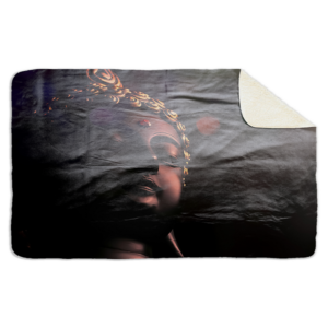 Fleecedeken Boeddha, FD2023301, 96x146cm, Polyester Sherpa, deken met print