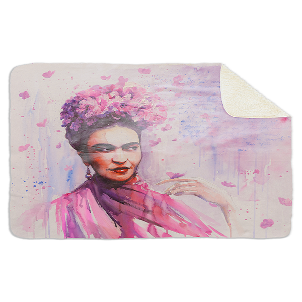 Fleecedeken Dame, FD2023302, 96x146cm, Polyester Sherpa, deken met print