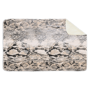 Fleecedeken Snake, 96x146cm, Polyester Sherpa, FD2023311, deken met print