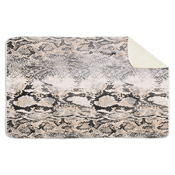 Fleecedeken Snake, 96x146cm, Polyester Sherpa, FD2023311, deken met print