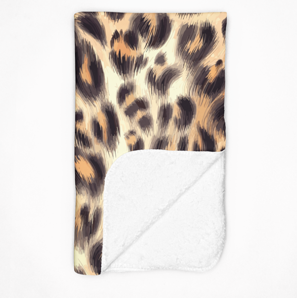 Fleecedeken Panter, 96x146cm, Polyester Sherpa, FD2023314, deken met print - Afbeelding 2