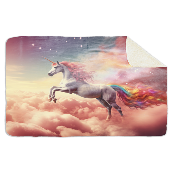 Fleecedeken Unicorn, FD2023406, Plaid, 96x146cm, Polyester Sherpa