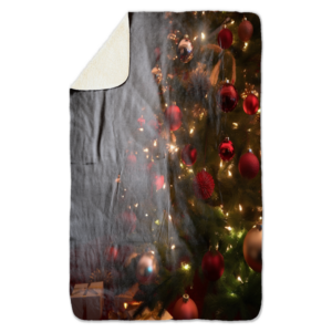 Fleecedeken Kerstboom, FD2023501, Plaid, 96x146cm, Polyester Sherpa