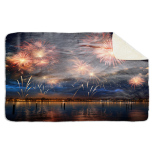 Fleecedeken Vuurwerk, FD2023511, Plaid, 96x146cm, Polyester Sherpa