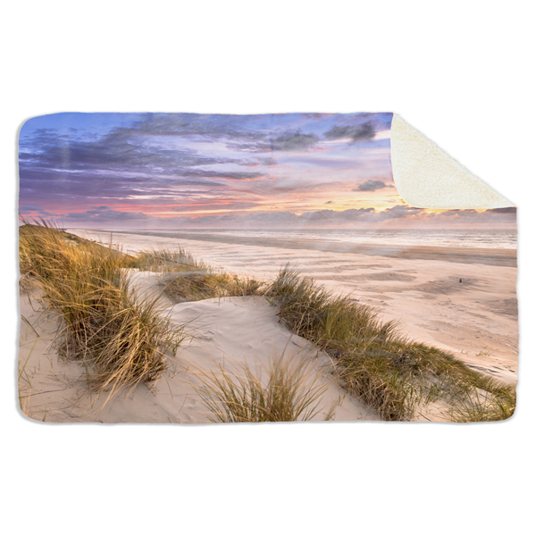 Fleecedeken Ameland, FD2023608, 96x146cm, Polyester Sherpa, deken met print