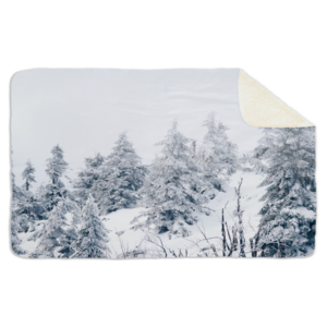 Fleecedeken Winter op de berg, FD2023611, Plaid, 96x146cm, Polyester Sherpa
