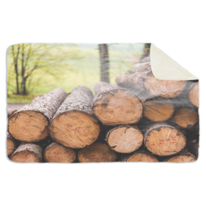 Fleecedeken Hout, FD2023612 , Plaid, 96x146cm, Polyester Sherpa