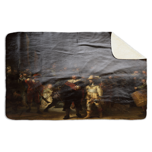 Fleecedeken de Nachtwacht, FD2023801, 96x146cm, Polyester Sherpa