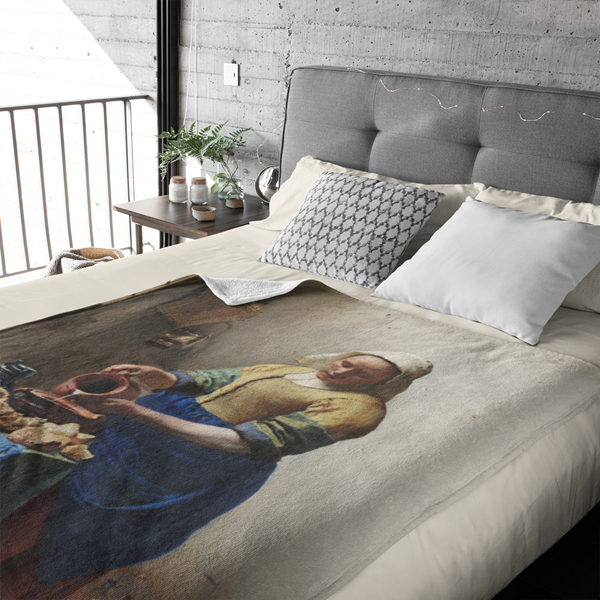 Fleecedeken het melkmeisje, FD2023804, Plaid, 96x146cm, Polyester Sherpa - Afbeelding 2