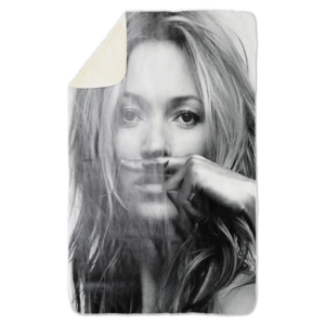 Fleecedeken Kate Moss Mustache, 96x146cm, Polyester Sherpa, FD2024555