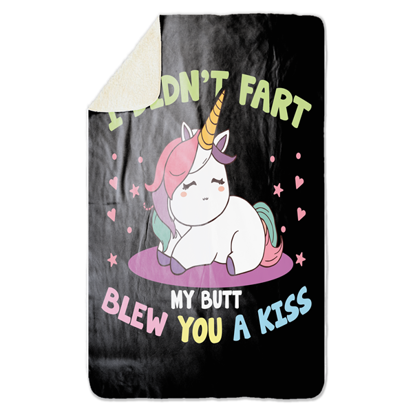 Fleecedeken Blew you a kiss, Materiaal: Sherpa, Polyester Afmetingen: 147x97cm