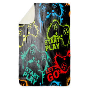Fleecedeken Gamer, 96x146cm, Polyester Sherpa, FD2025009