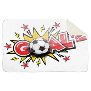 Fleecedeken Goal, 96x146cm, Polyester Sherpa, FD2025028