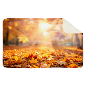 Fleecedeken Herfst zonnetje, 96x146cm, Polyester Sherpa, print deken, FD2024984
