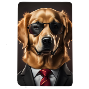 Fleecedeken Dhr Golden retriever, FD2023906, 96x146cm, Polyester Sherpa