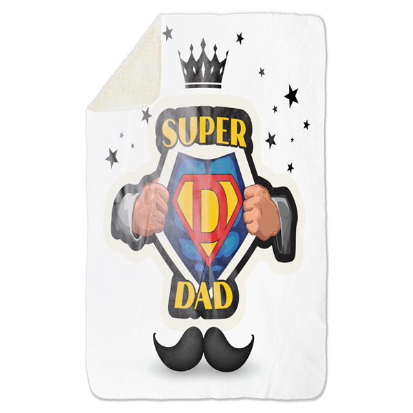 Fleecedeken Superdad, 96x146cm, Polyester Sherpa, FD2025020