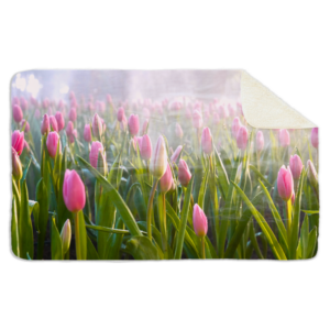 Fleecedeken Tulpen, 96x146cm, Polyester Sherpa, FD2025021