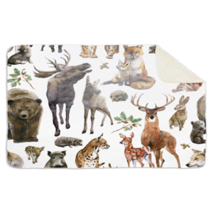 Fleecedeken Wildlife klein, 96x146cm, Polyester Sherpa