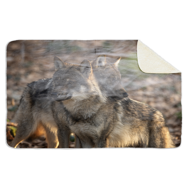 Fleecedeken Wolven, 96x146cm, Polyester Sherpa, FD2025024