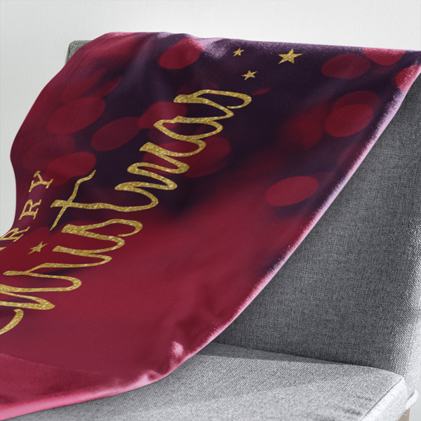 Fleecedeken Merry Christmas, FD2023507, Plaid, 96x146cm, Polyester Sherpa - Afbeelding 2