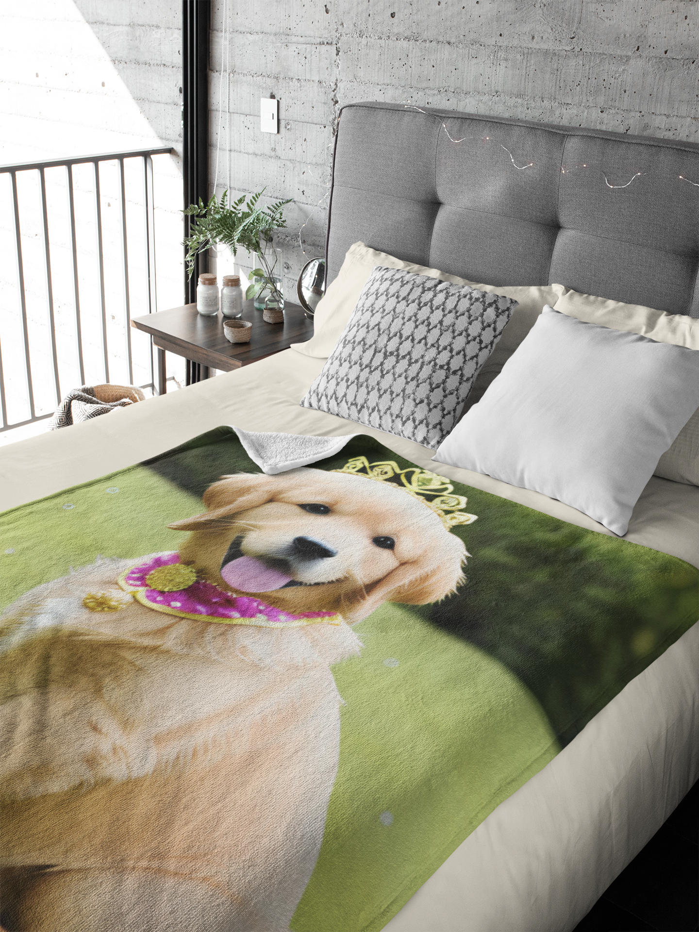 Fleecedeken Labrador pup meisje, FD2023910, 96x146cm, Polyester Sherpa - Afbeelding 2