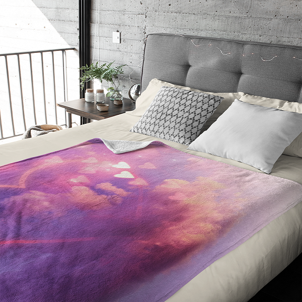 Fleecedeken Love, FD2023303, Plaid, 96x146cm, Polyester Sherpa - Afbeelding 2