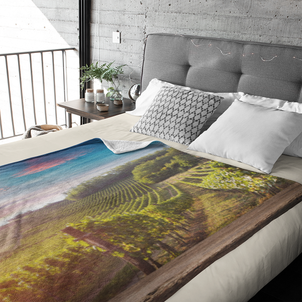Fleecedeken Wijngaard, FD2023603, Plaid, 96x146cm, Polyester Sherpa - Afbeelding 2