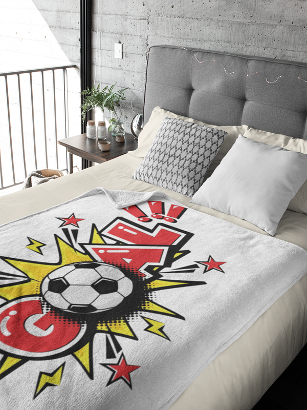 Fleecedeken Goal, 96x146cm, Polyester Sherpa, FD2025028 - Afbeelding 2