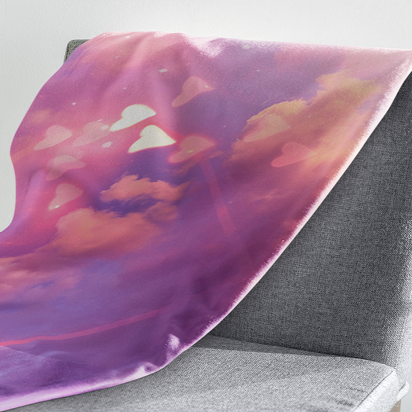 Fleecedeken Love, FD2023303, Plaid, 96x146cm, Polyester Sherpa - Afbeelding 3