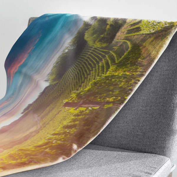 Fleecedeken Wijngaard, FD2023603, Plaid, 96x146cm, Polyester Sherpa - Afbeelding 3