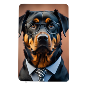 Fleecedeken DHr Rottweiler, FD2023907, 96x146cm, Polyester Sherpa