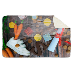 Fleecedeken Sinterklaas, 96x146cm, Polyester Sherpa