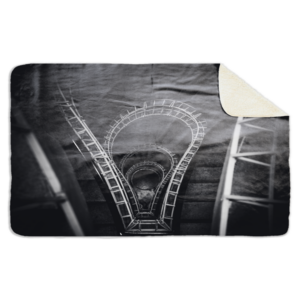 Fleecedeken Trap in Praagh, 96x146cm, Polyester Sherpa, deken met print